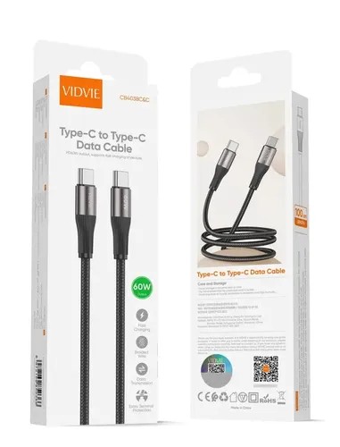 Cable Vidvie Tipo C a Tipo  C 60W