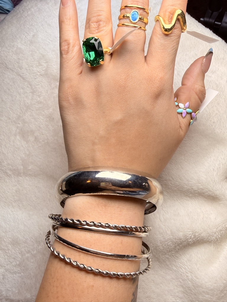 Brazalete plateado set 5