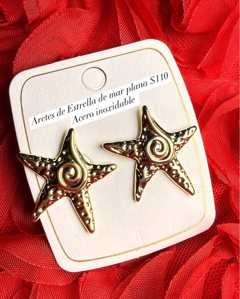 Aretes estrella dorados