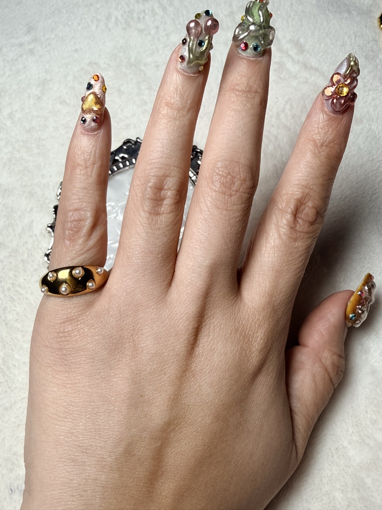 Anillo con perlitas