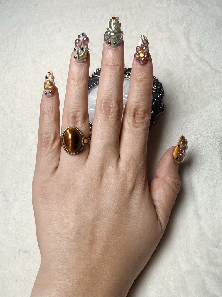 Anillo piedra café