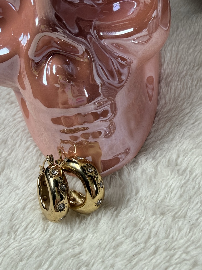 Arracadas con dos piedras