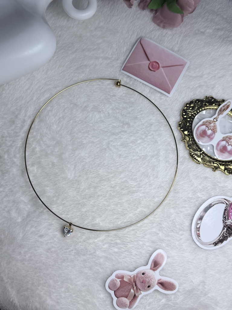 Collar corazón aro