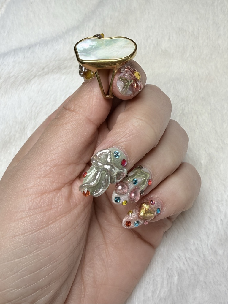 Anillo perla plana