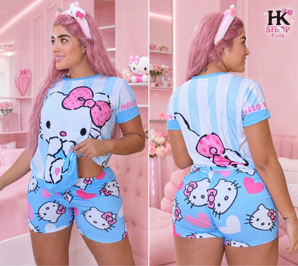 Pijama Hk azul rayas