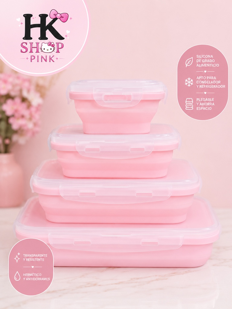Porta comida silicona *4