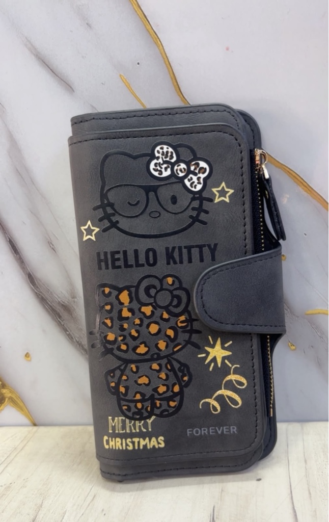 Billetera grande gris Hk