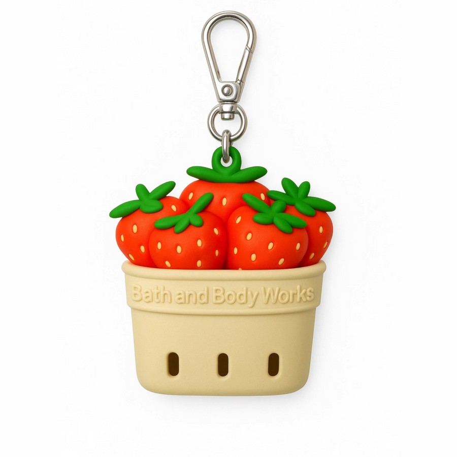 Es un llavero porta gel antibacterial (PocketBac holder) de la marca Bath & Body Works