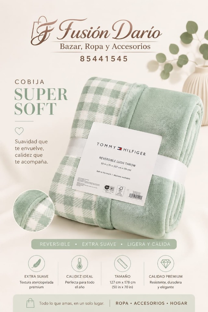 Tommy Hilfiger cobija verde