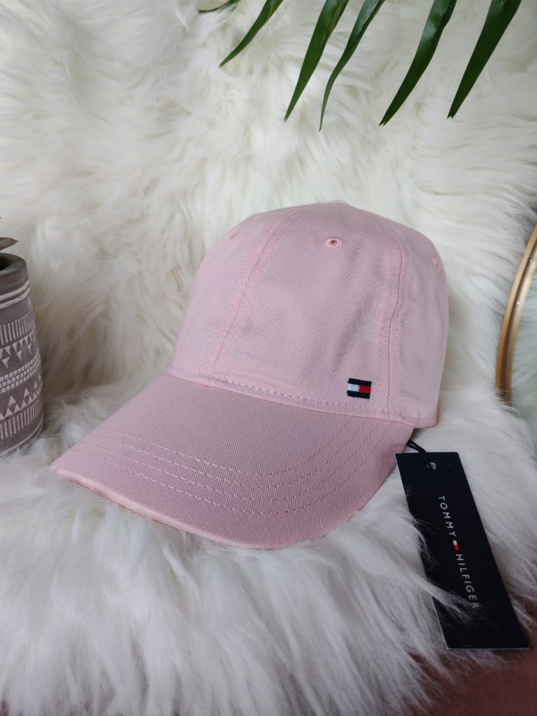 Tommy Hilfiger gorra rosada bandera