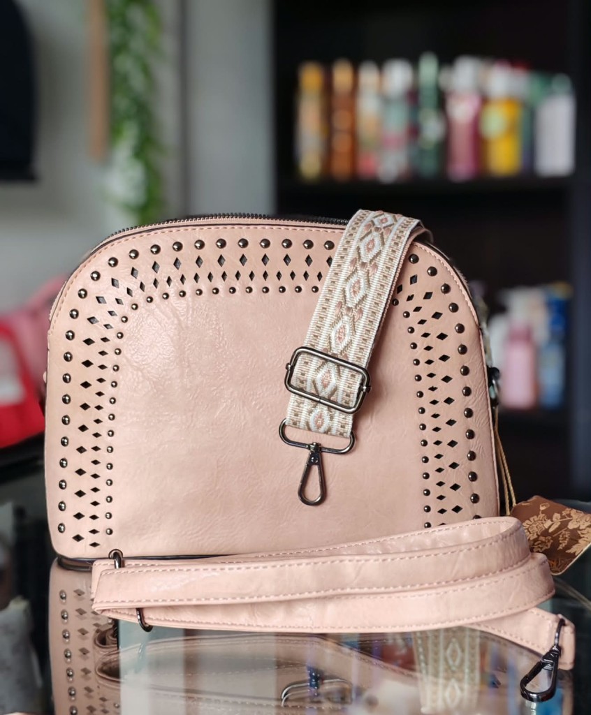 Bolso rosa nude de dama