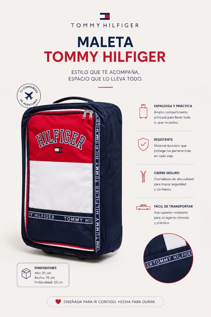 Tommy Hilfiger maleta azul