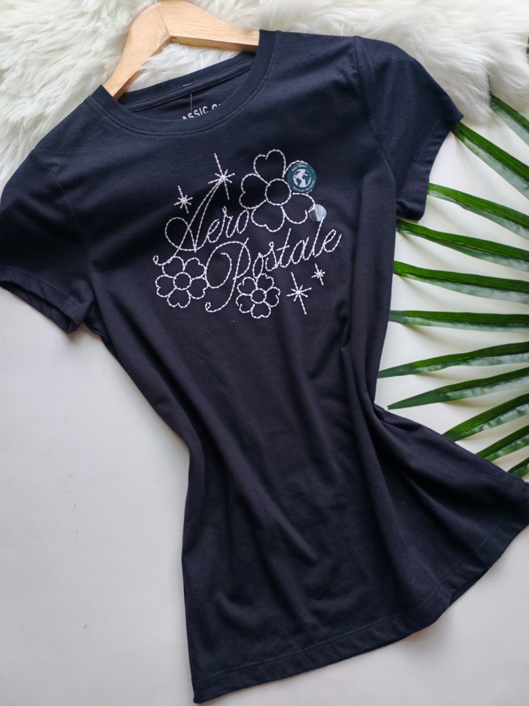 Aero Pastale negra blusa
