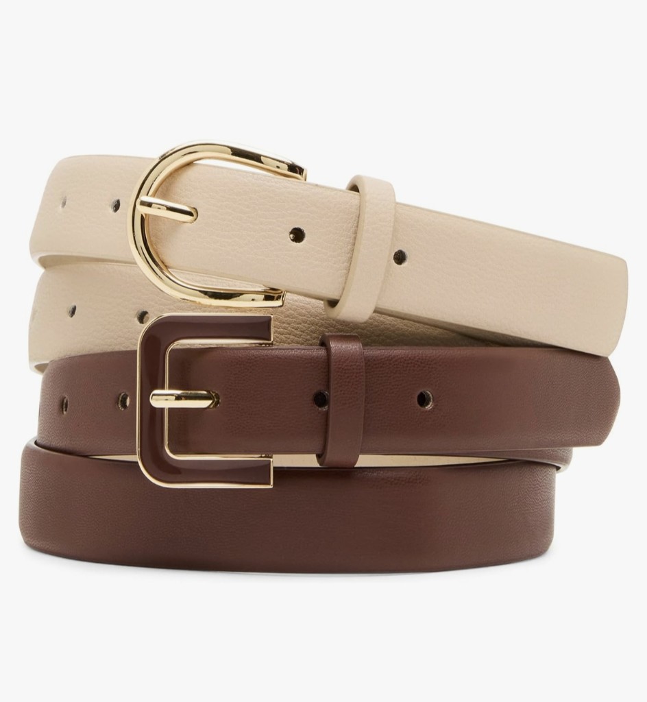 Cinturon beige y café Anne klein talla L