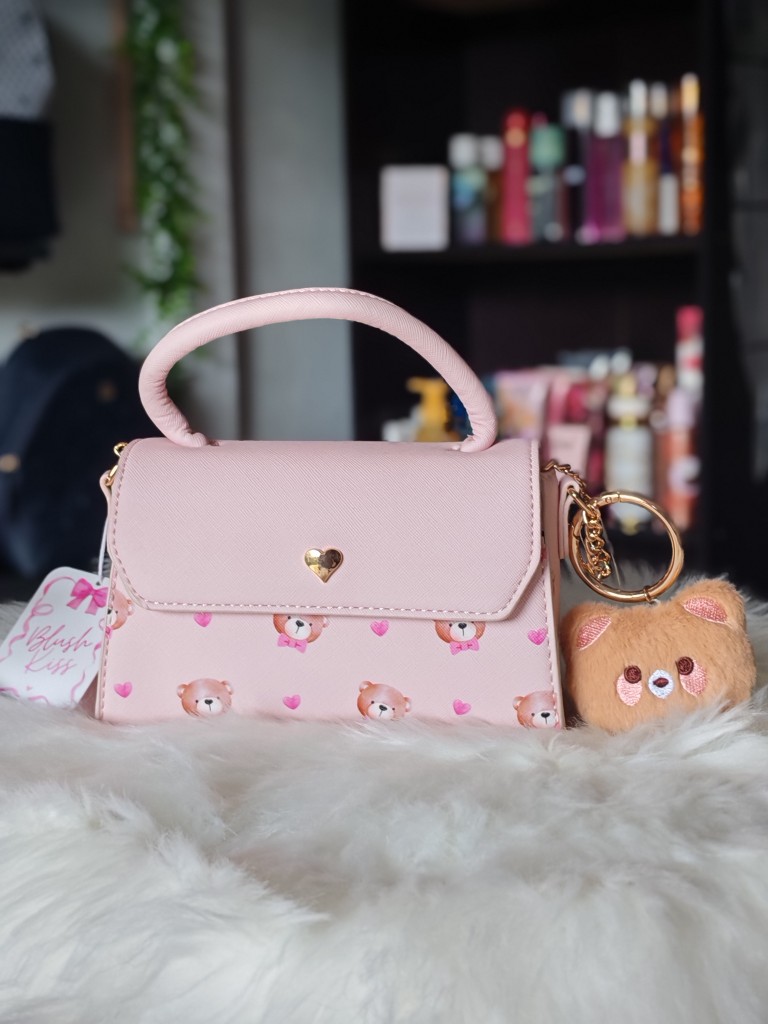 Bolso rosa con oso
