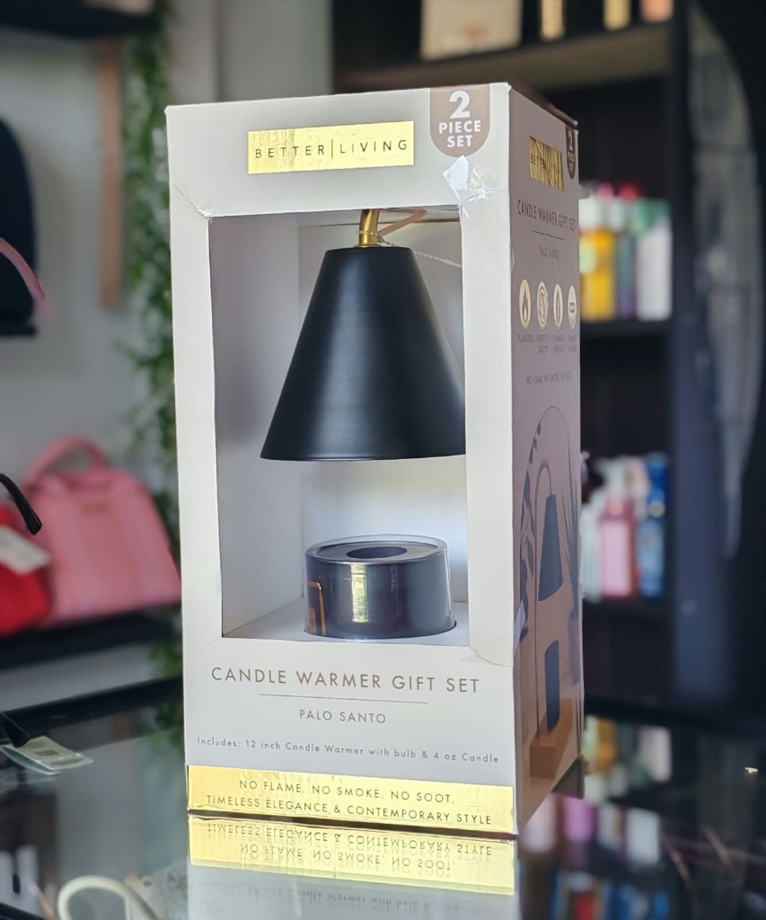 Lampara Negro calentador de velas