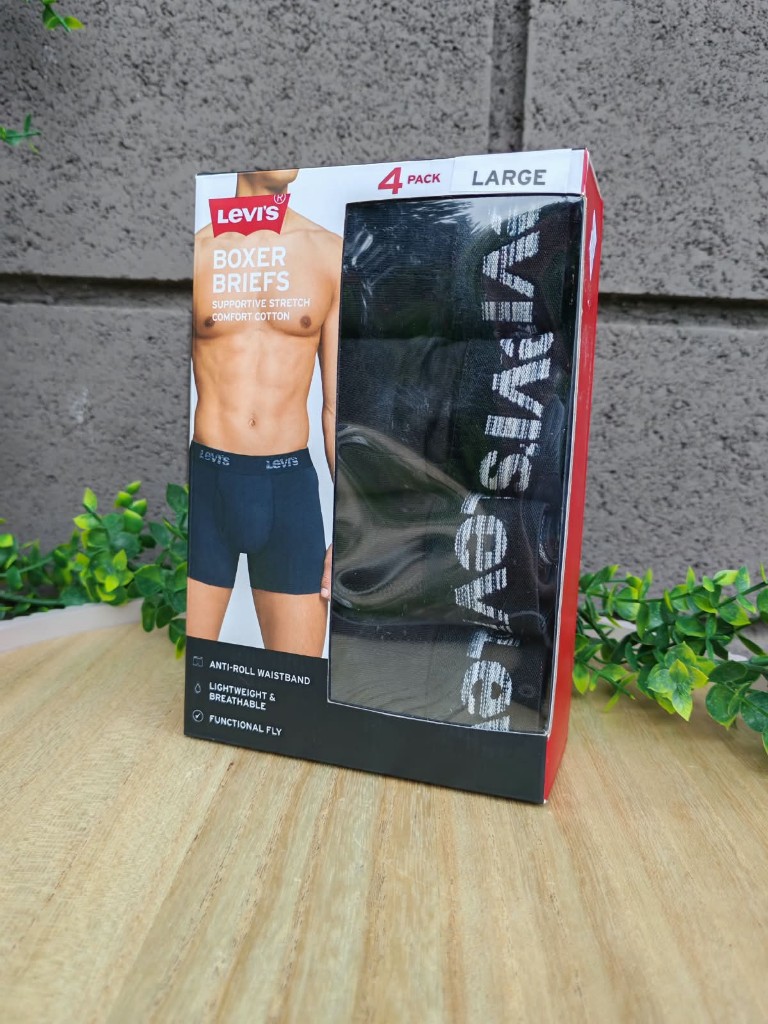 Levi's Boxer Briefs negros 4 pack L