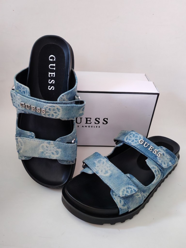 Guess sandalias denim azules mezclilla talla 8