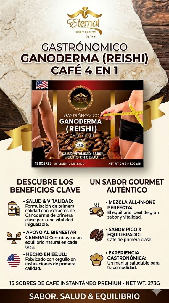 Café latte con Ganoderma 4 en 1