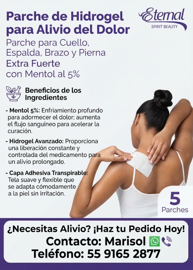 parche hidrogel mentol