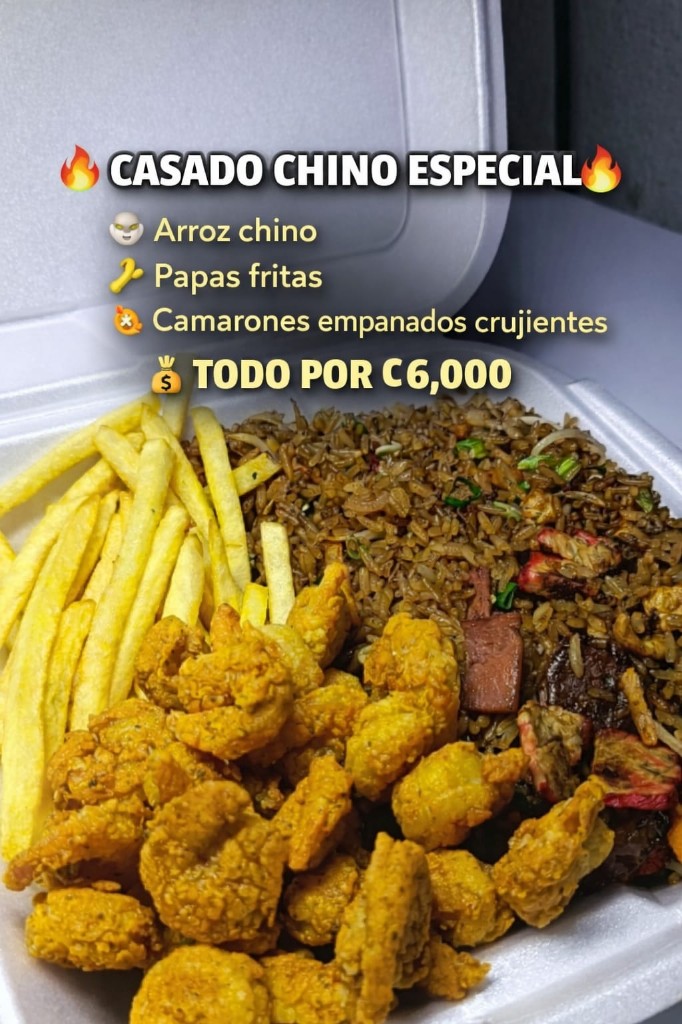 Casado chino especial con camarónes empanizados