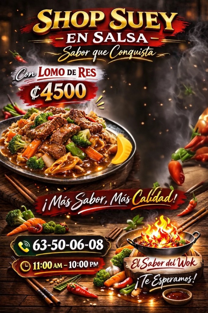 Shop Suey en salsa con lomo de res