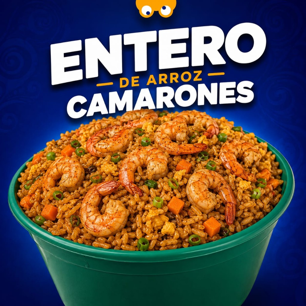 Entero de arroz con camarones