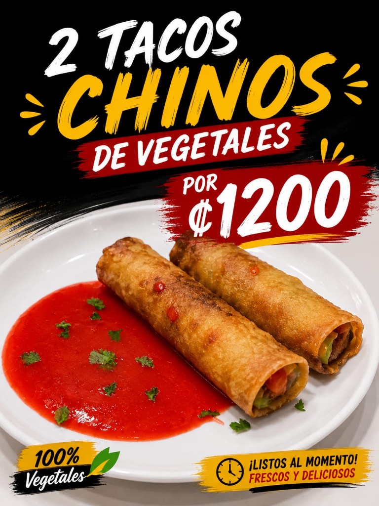 2 tacos chinos de vegetales
