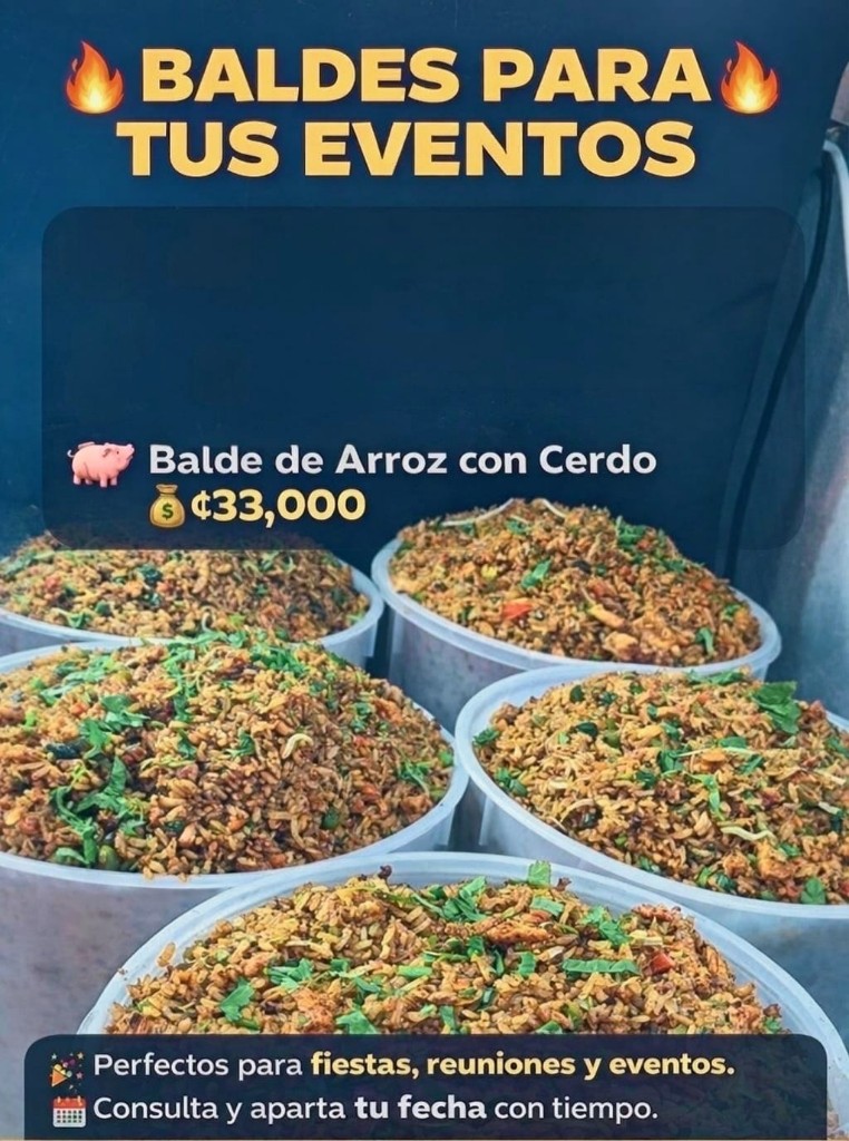 Balde de arroz con cerdo