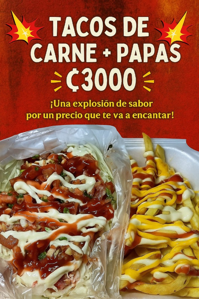 Tacos de carne con papas