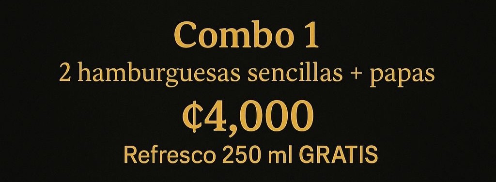 Combo #1 , 2 hamburguesas con papas