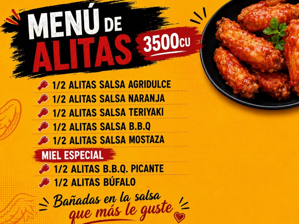 1/2 kilo de alas.