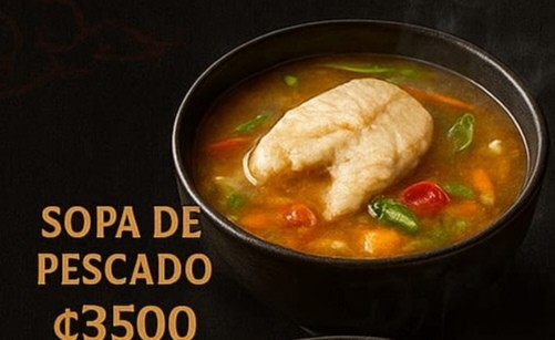 Sopa de pescado ,estilo chino