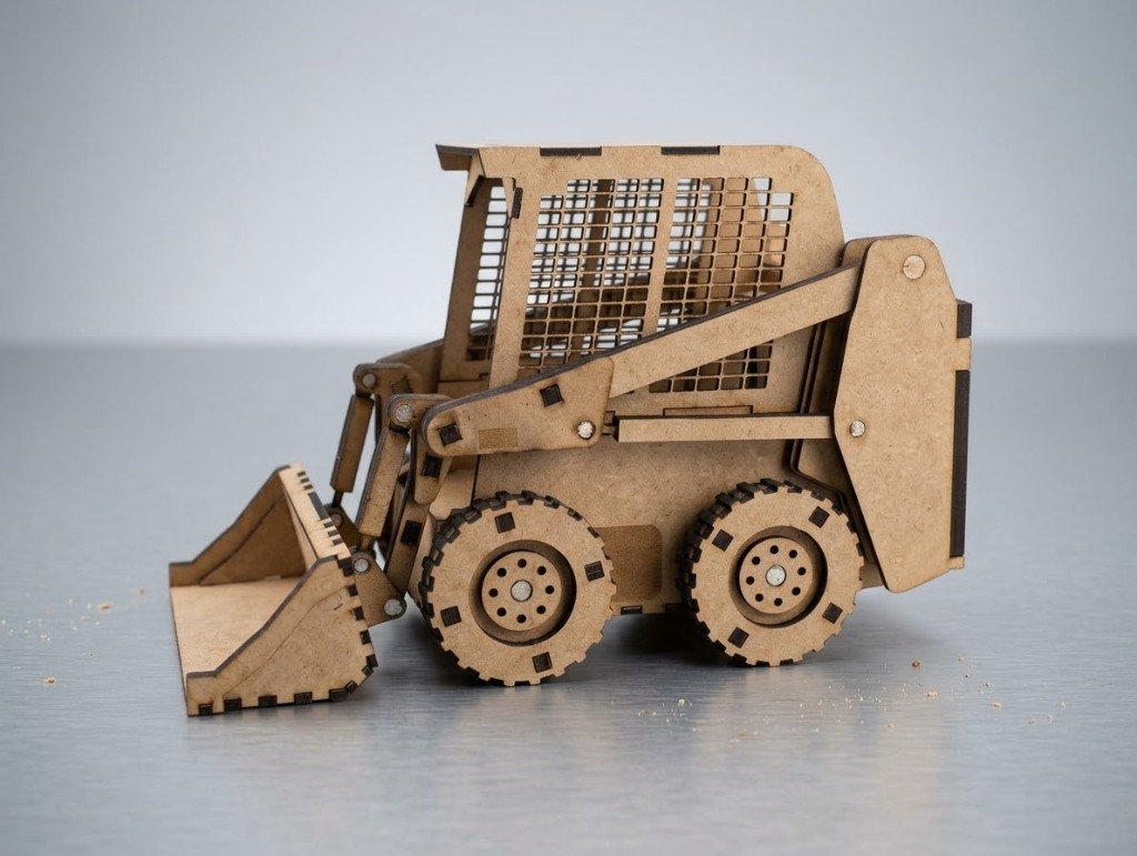 Minicargador en MDF