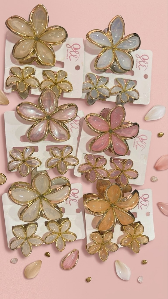 Gancho  flor dorados