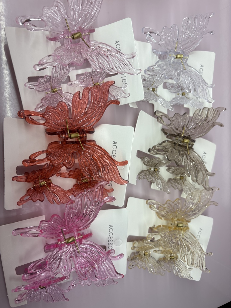 Gancho mariposa transparente