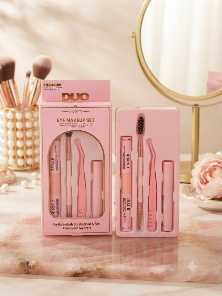 DUO set pestañas rosado
