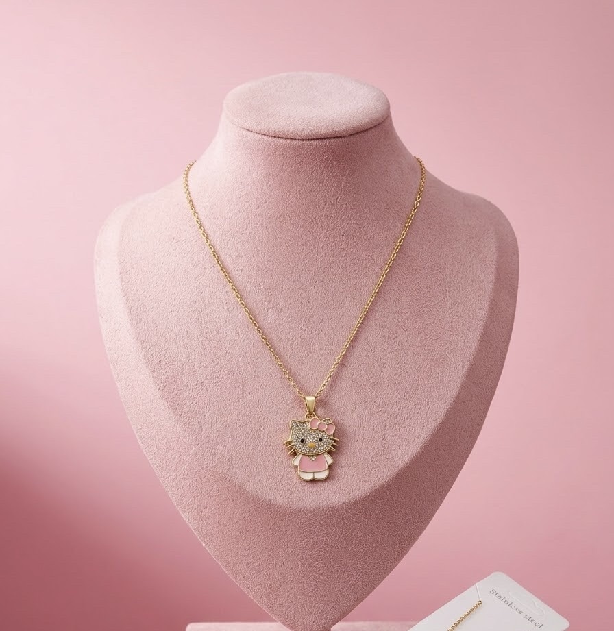 Hello Kitty collar dorado