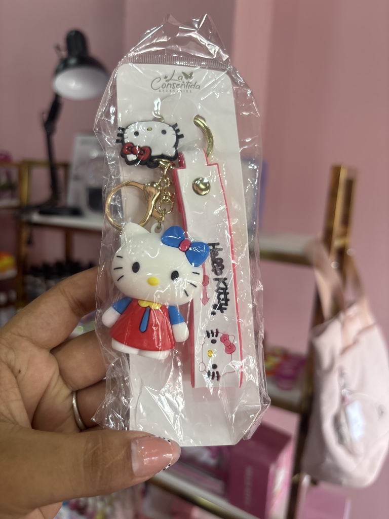 Hello Kitty llavero blanco y rojo