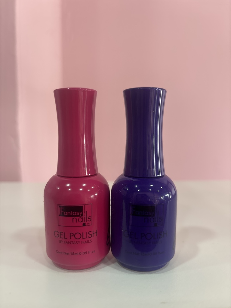 Fantasy Nails gel polish rosa y morado