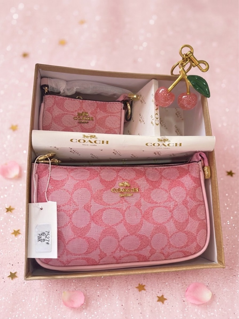 Coach rosa cosmetiquera