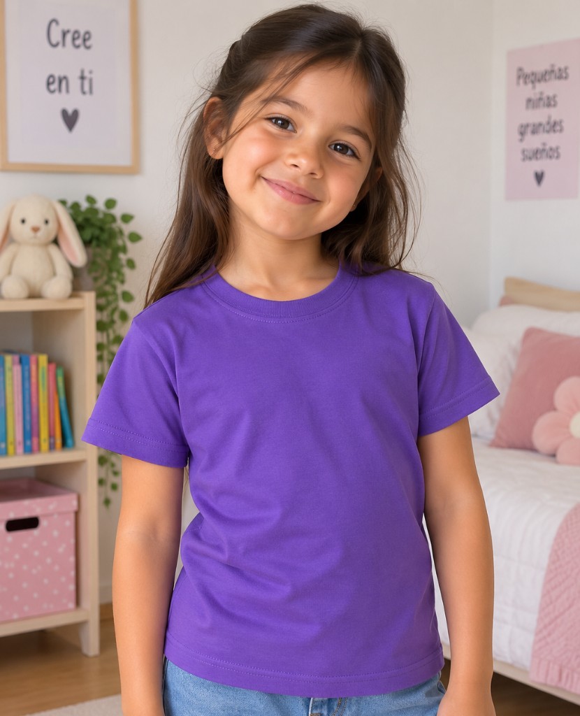 Polera morada lisa