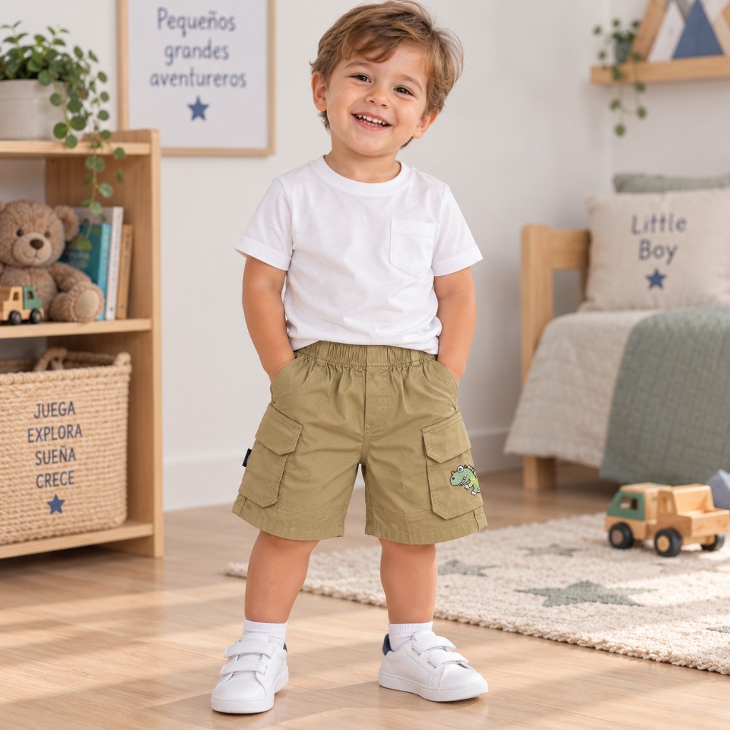 Short cargo caqui