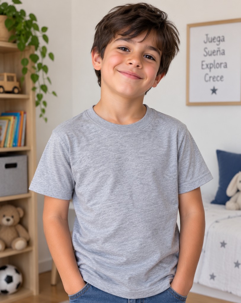 Polera gris lisa