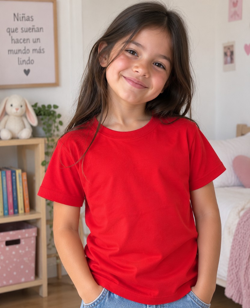 Polera roja lisa