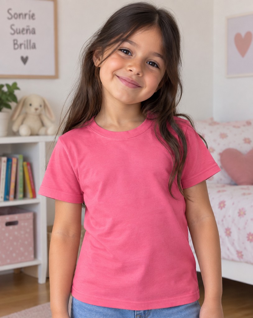 Polera rosa intenso lisa