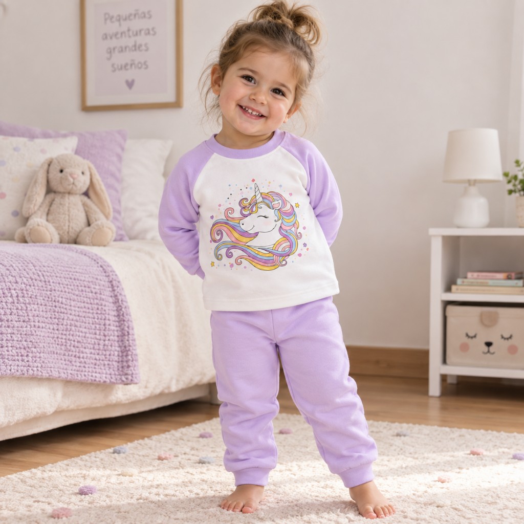 Pijama unicornio lila
