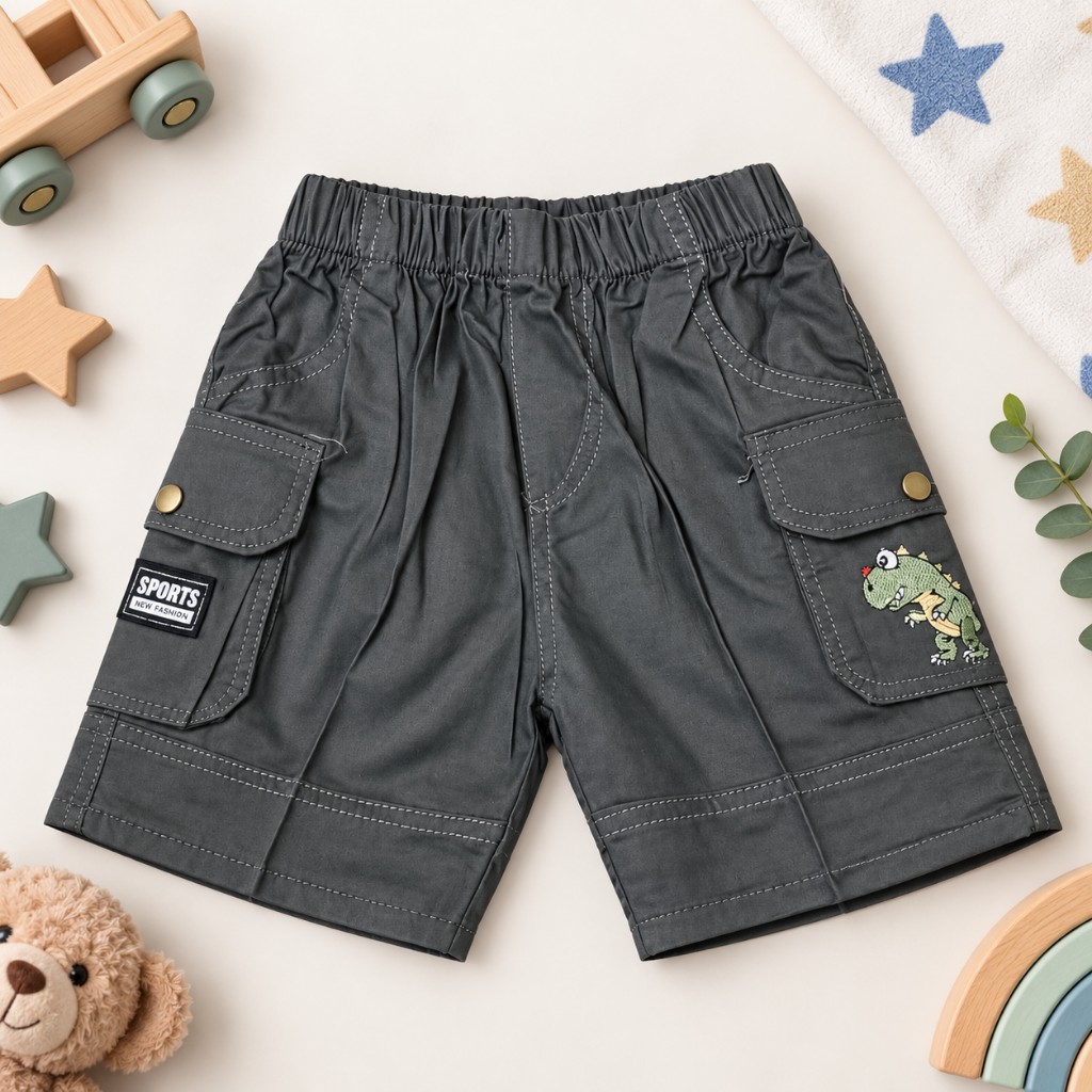 Short cargo gris oscuro