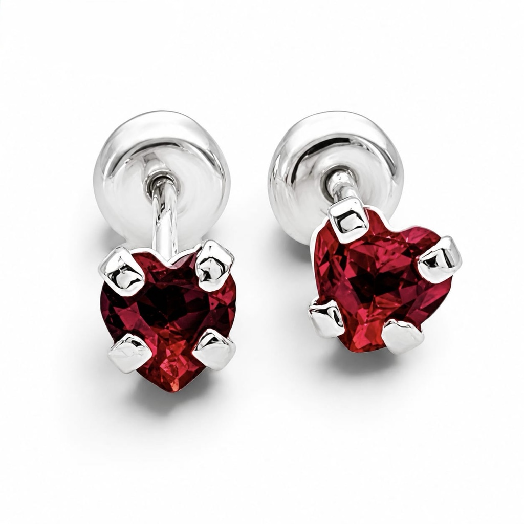M7548 Broquel corazón rojo auña#3