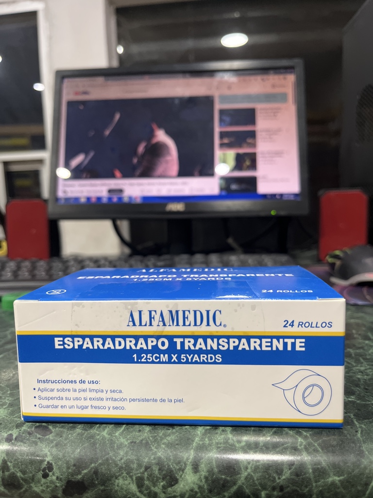 esparadrapo transparente 1.25cm